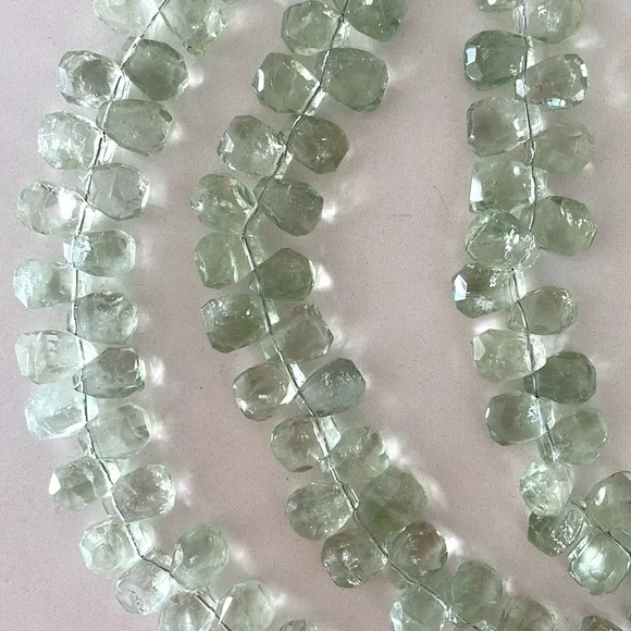 3-Strand Mint Green Semi Precious Stone Necklace - Picture 4 of 7